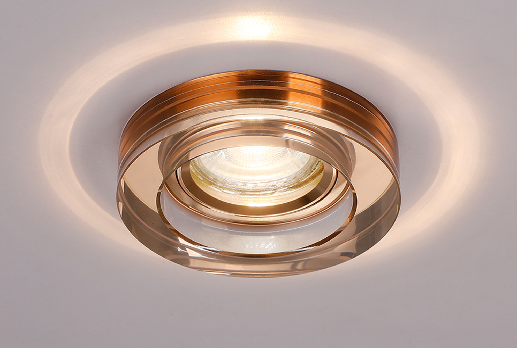 IL30821RG  Crystal Downlight Deep Round Rim Only Rose Gold